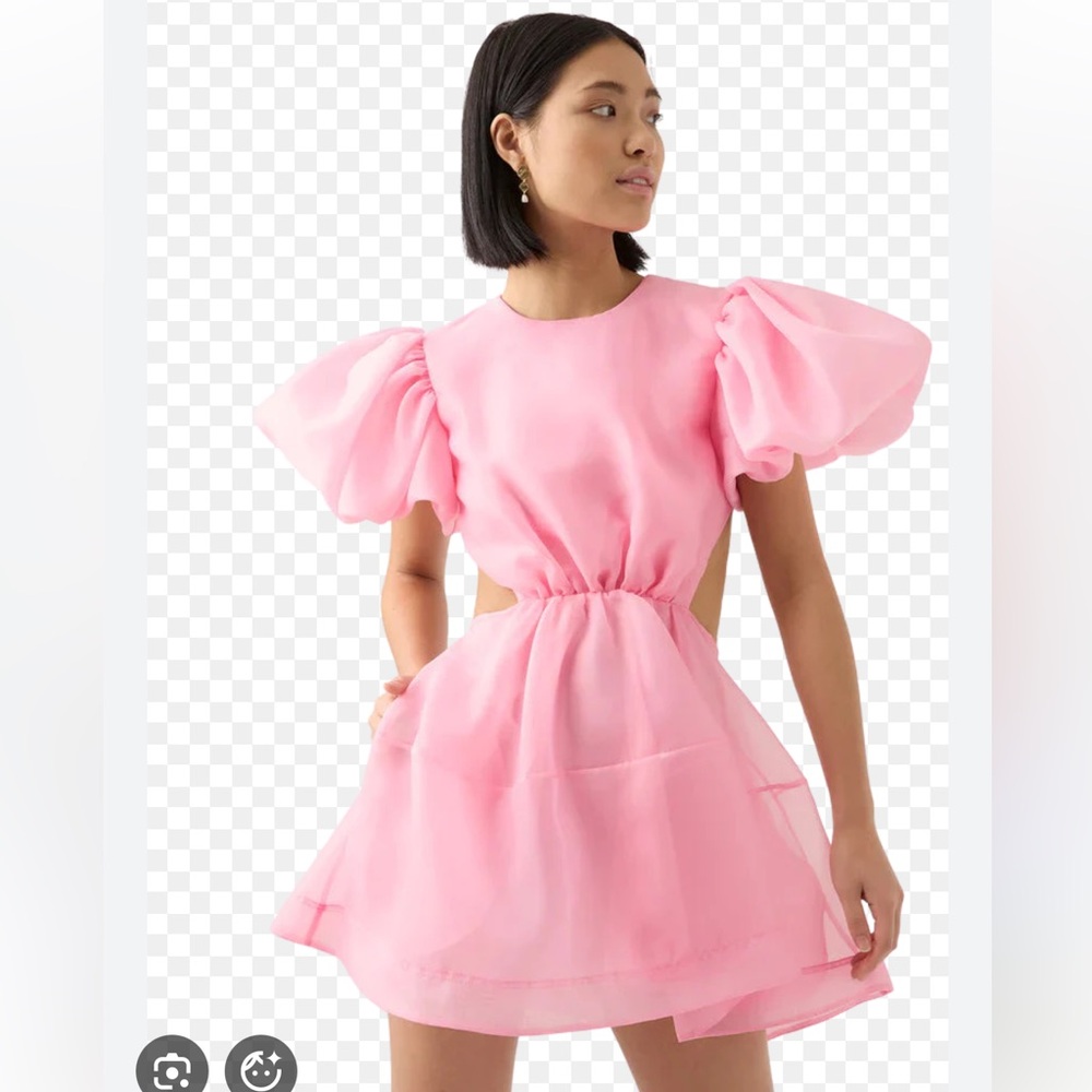 Aje Pink Mini Dress with Puff Sleeves - Picture 4 of 4